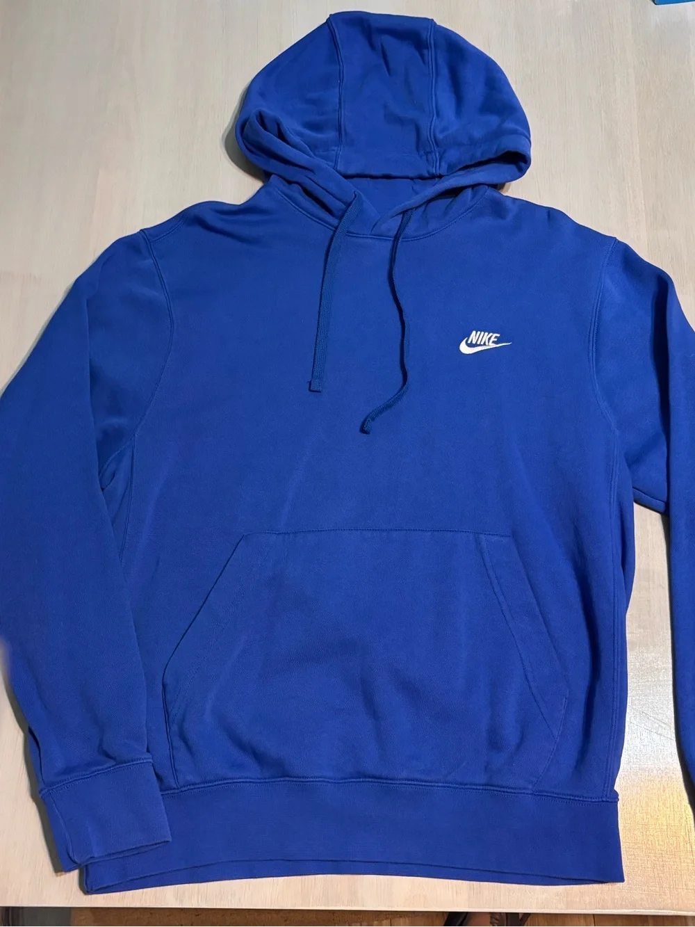 Nike Royal Blue Hooded Sweatshirt Unisex Womens Mens Size Medium